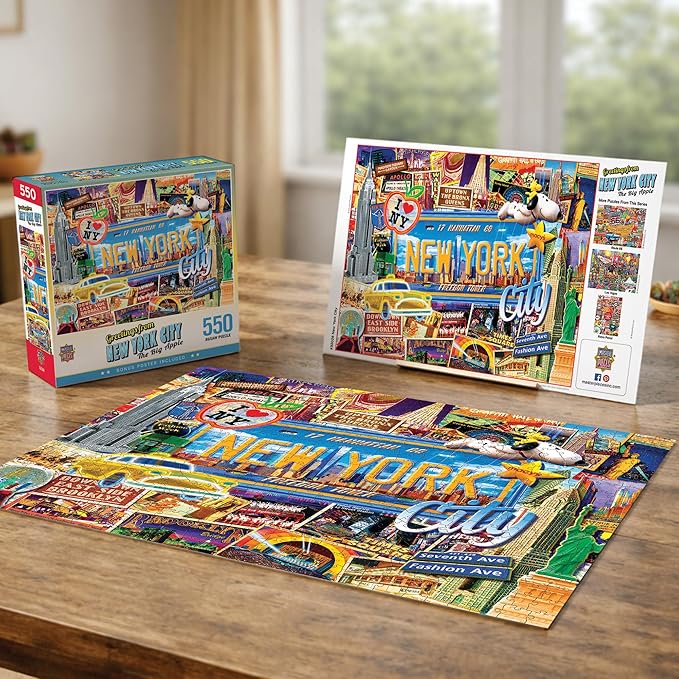 MasterPieces - 550 Piece Jigsaw Puzzle, New York, Fun for Adults, Family, Kids, 18" x 24"