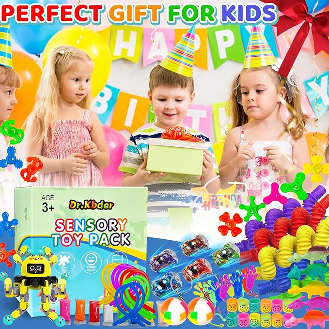 Easter Basket Stuffers for Kids, 110Pack Fidget Toys Bulk Adult Sensory Autism ADHD Autistic Figette Classroom Treasure Prize Box School Must Have Stress Anxiety for Age 5-7 8-12 Valentines Day Gifts