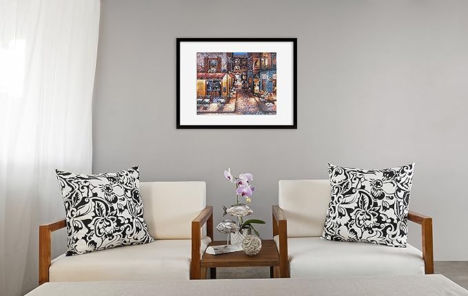 MCS 20x27 Puzzle Frame for Finished Puzzles, Black Vertical & Horizontal Wall-Mounted Large Picture Display for Preservation (1-Pack)