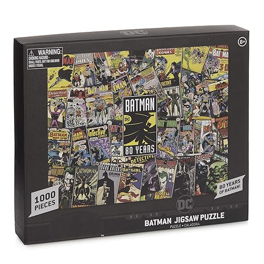 Paladone Batman 1000 Piece Jigsaw Puzzle - Pop Culture Retro Puzzle, Comic Books Through Time Collage, Yellow