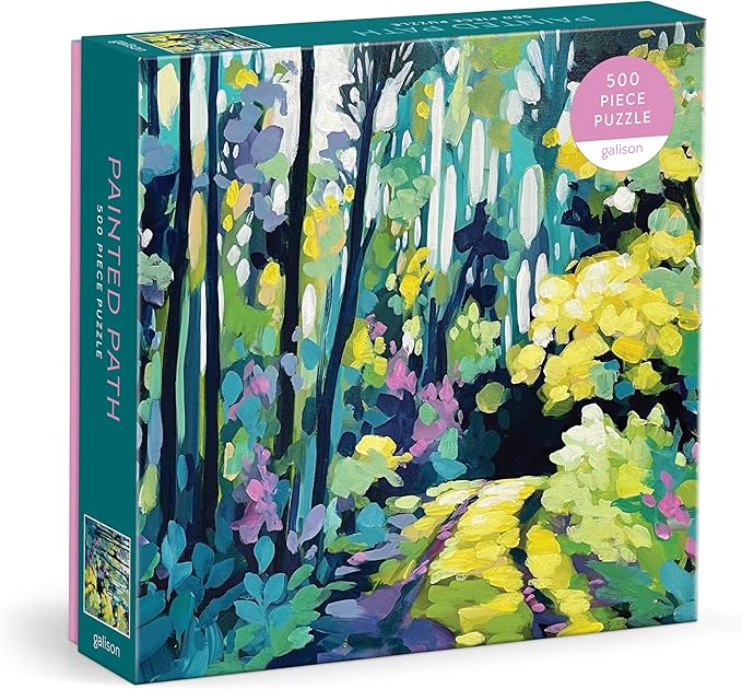 Galison Painted Path β Clair Bremner 500 Piece Puzzle Featuring Greenery Spread Over A Forest Path