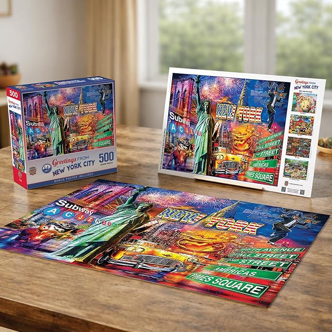 MasterPieces - 550 Piece Jigsaw Puzzle, New York City, Fun for Adults, Family, Kids, 18" x 24"