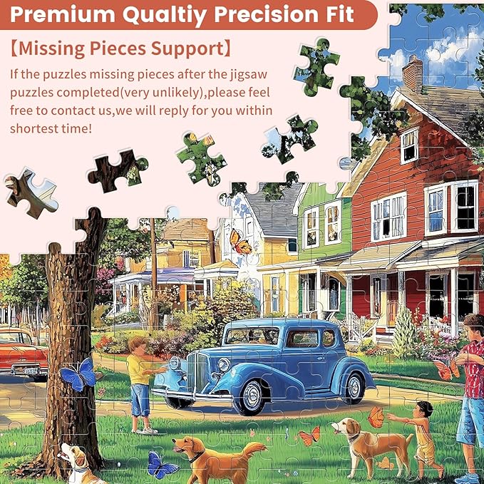 500 Piece Puzzle for Adults, Dog Jigsaw Puzzle, Spring Park Jigsaw Puzzles 500 Pieces Birthday Party for Family Adults, Funny Puzzle, Fun and Challenging Family Games 20.5×15 in