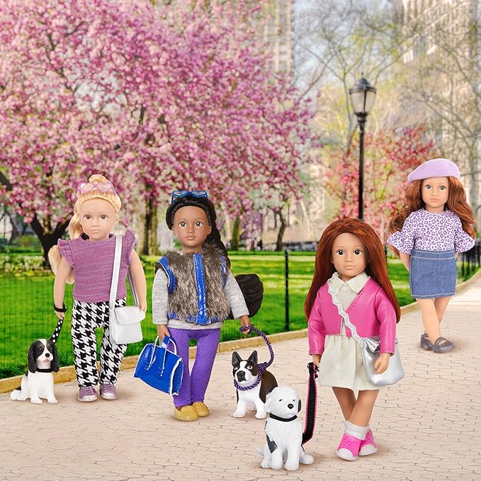 Lori – Mini Doll & Toy Dog – 6-Inch Doll & Puppy – Play Set with Outfit, Animal & Accessories – Playset for Kids – 3+ Years– Emmelina & Otis