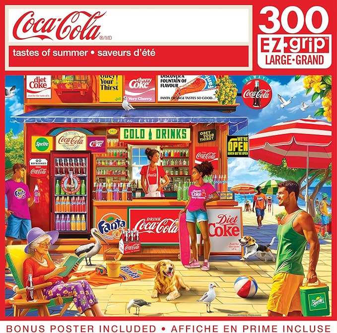 MasterPieces 300 Piece EZ Grip Jigsaw Puzzle - Coca-Cola Tastes of Summer - 18"x24"