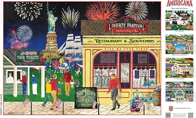 MasterPieces 500 Piece EZ Grip Jigsaw Puzzle for Adults, Family, Or Youth - Lady Liberty - 19.25"x26.75"