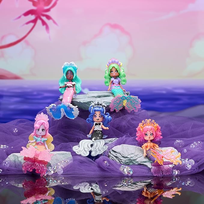Royale High 3” Light Mermaid Fashion Doll - 1 Figure with 9 Fashion Accessories - Virtual Item Code Included - Series 3 - Ages 5+