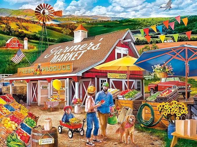 Masterpieces 300 Piece Jigsaw Puzzle for Adults and Families - Farm Fresh - 19.25"x26.63"