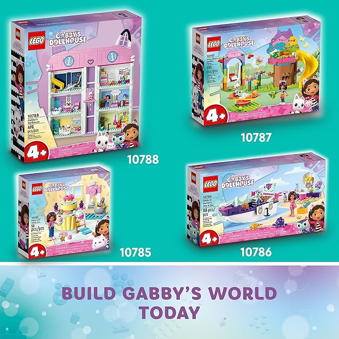 LEGO Gabby's Dollhouse Building Toy - Pretend Play Toy Figures & Playsets for Girls & Boys, Ages 4+ Years - Gift for Birthdays - 8 Room Dollhouse W/ 4 Minifigures - 10788