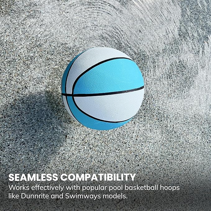 Botabee Regulation Size 9'' Swimming Pool Basketball, Waterproof, Blue (Size 6), for Ages 12+, 1 Piece (Pack of 2)