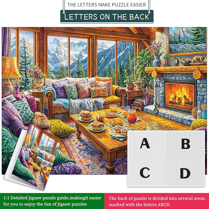 Warm Home Puzzles for Adults 1000 Pieces, Jigsaw Puzzles for Adults 1000 Piece, Challenging Game Toys, Impossible Puzzle, Family Decoration Puzzle