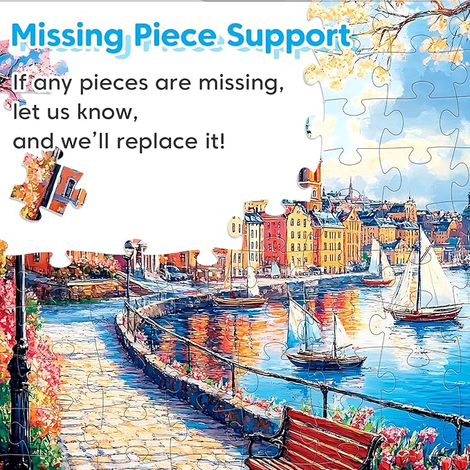 4-Pack 100 Piece Puzzle for Seniors Family Puzzles for Kids and Adults - City & Country View - Large Piece Puzzles for Kids Ages 4-6 6-8 8-10 Learning Educational Toys for Boys and Girls