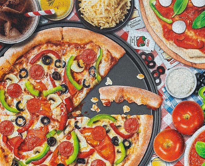 Springbok Pizza Night 1000 Piece Jigsaw Puzzle for Adults - Unique Cut Pieces - Made in USA