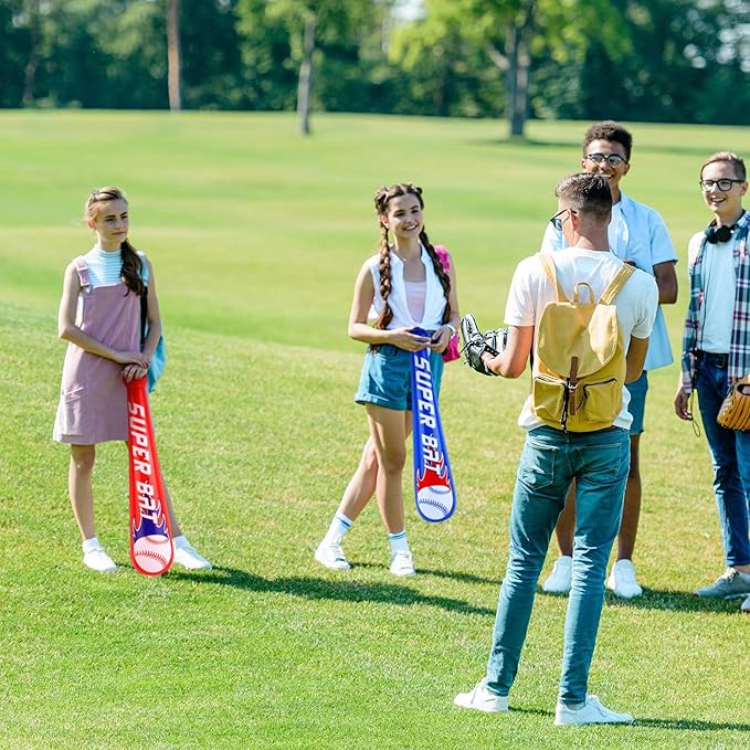 Fovths 18 Pieces Inflatable Baseball Bats, 22 Inch Blow Up Baseball Bat Inflates, Sports Theme Party Supplies for Summer Pool, Birthday Party Favors, Sports Carnival Decorations Prizes