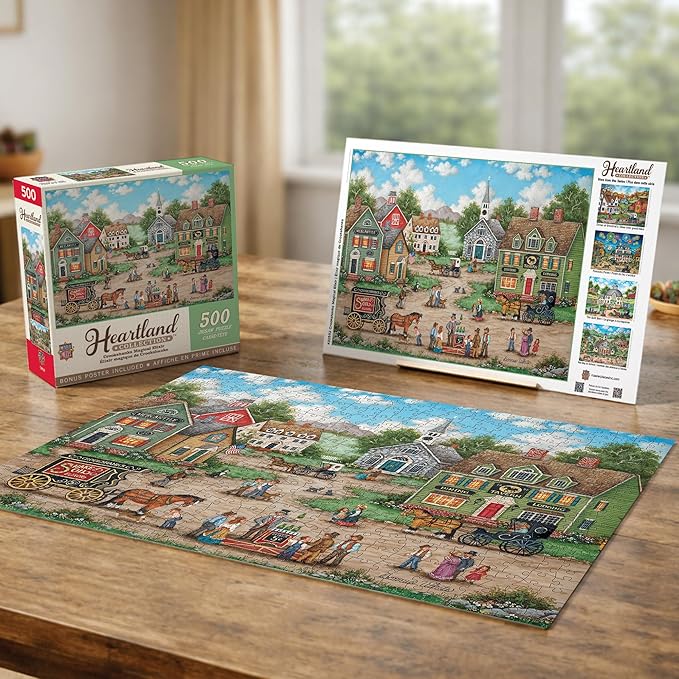 MasterPieces 500 Piece Jigsaw Puzzle for Adults - Crookshanks Magical Elixir - 15"x21" - Folk Art, Nostalgic Americana Scene