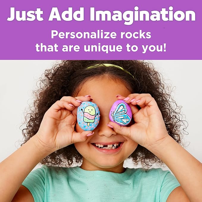 Creativity for Kids Rock Painting Kit - Glow in the Dark Rock Kit: Crafts for Kids, Painting Rocks Arts and Crafts, Kids Gift (Ages 6+)