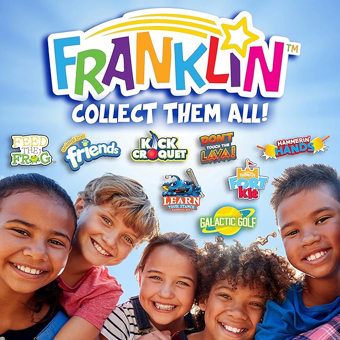 Franklin Learn Your Stance Baseball Set- Perfect for Toddlers and Kids - Includes Bat and Balls - Improve Batting Skills - Outdoor Sports Baseball
