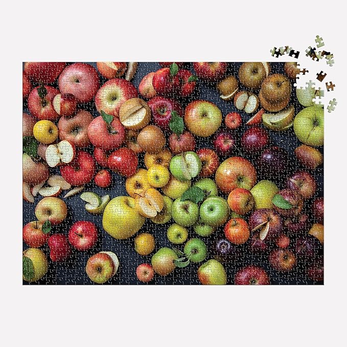 Galison Heirloom Apples 1000 Piece Puzzle from Galison - 27" x 20" Puzzle, Beautiful Art by Julie Seabrook Ream, Thick and Sturdy Pieces, Fun and Challenging Activity for Adults, Makes a Great Gift!