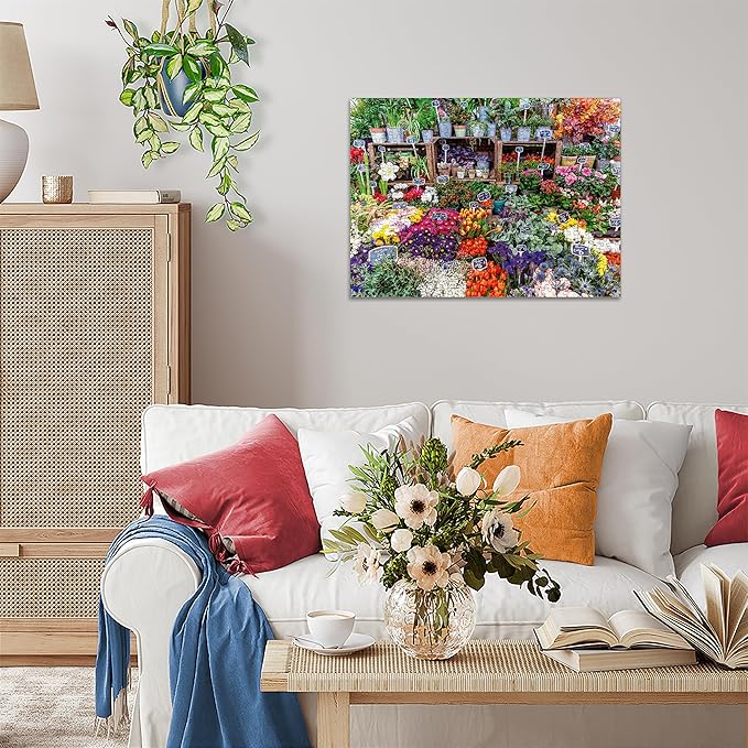 Ravensburger Flower Market, France 500 Piece Puzzle for Adults