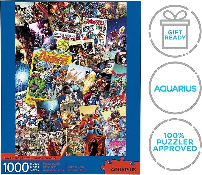 AQUARIUS Marvel Puzzle Cast (1000 Piece Jigsaw Puzzle) - Officially Licensed Marvel Merchandise & Collectibles - Glare Free - Precision Fit - Virtually No Puzzle Dust - 20 x 28 Inches