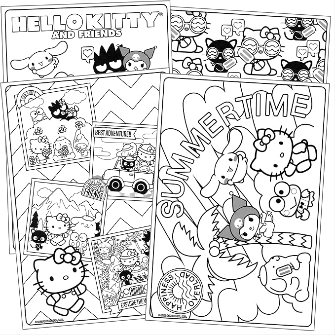 Bendon Hello Kitty Advanced Coloring Book and Stickers with Hello Kitty Coloring Book, Stickers, and More