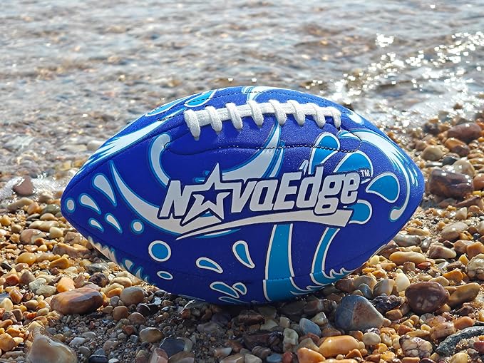 Hydro Water Football - 10.4-Inch Neoprene Pool Football for All Ages | for Water Play in Pool, Lake & Beach | Secure-Grip with Real Laces | Includes Pump | Choose 1 or 2 Ball Pack