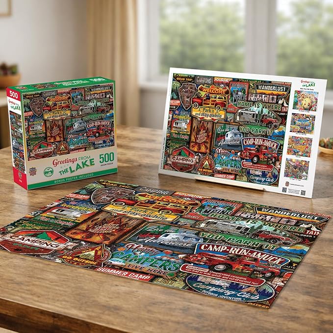 MasterPieces - 550 Piece Jigsaw Puzzle, The Lake, Fun for Adults, Family, Kids, 18" x 24"
