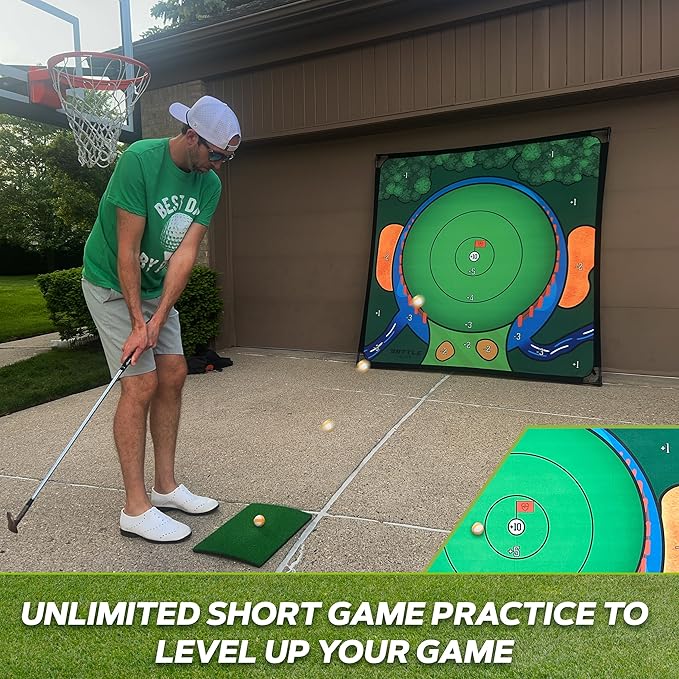 Chipping Game - The Original Portable Golf Game for Chipping Practice for Dads and Junior Golfers - Indoor and Outdoor (Standard - 4 Players)