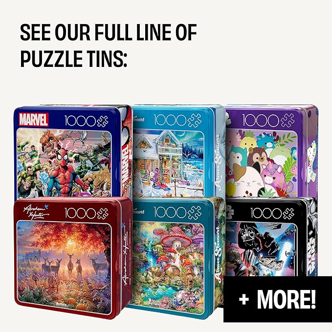 Ceaco - Disney - Thomas Kinkade - Lilo and Stitch - 1000 Piece Jigsaw Puzzle for Adults - Collectible Tin Case - Finished Size is 26.6 x 19