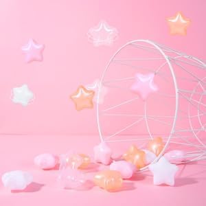 STARBOLO Star Ball Pit Balls for Toddlers -100pcs Stars 2.55-Inch Phthalate Free BPA Free Non-Toxic Crush Proof Play Balls for Play Tent Pool Playhouse Playpen Party Decoration.