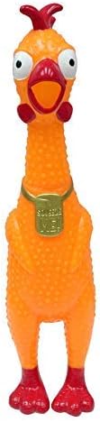 Animolds Squeeze Me Rubber Chicken Toy | Screaming Squeaky Chicken for Kids & Dogs | Novelty Prank Gag Gift (1 Pack Solid)