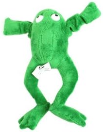 Playmaker Toys - Flying Screaming Flingshot Slingshot Animal Novelty Plush Doll Toy, Launches up to 50 Feet (Frog)