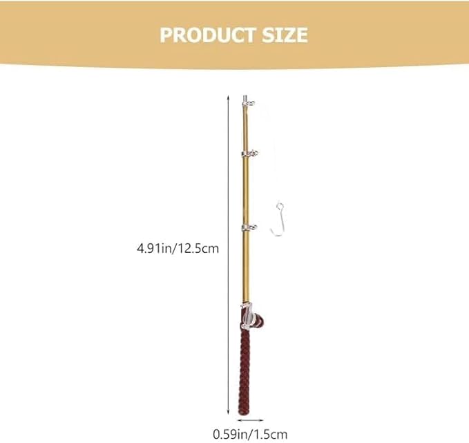 1/12 Miniature Fishing Pole Dollhouse Decoration Accessories，Miniature Fishing Pole，Dollhouse Accessoriesfor Decorations Accessories