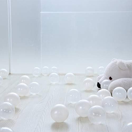 PlayMaty Colorful Pit Balls 2.1-inch Plastic Ocean Ball Crush Proof Stress Balls for Kids Pool Ball Playhouse Pit Accessories