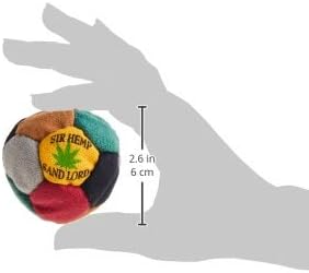 World Footbag Sir Hemp Footbag, Black/Green/Grey/Red/Tan/Yellow