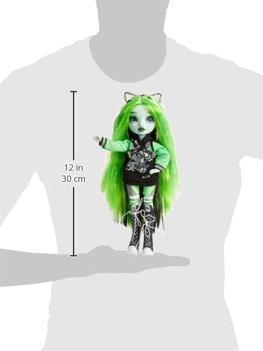 Rainbow Vision Shadow High Neon Shadow- Harley Limestone (Neon Green) Posable Fashion Doll. 2 Designer Outfits to Mix & Match, Rock Band Accessories Playset, Great Toy Gift Kids 6-12 Years & Collector