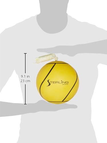 STERLING Sports Full Size Tetherball with Rope Set Neon Collection for Kids Outdoor Backyard Replacement Ball