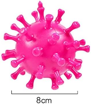 Pack of 8 Strange New Vent Toy Virus Ball TPR Decompression Vent Beads Hand Pinched Ball (Random Color)