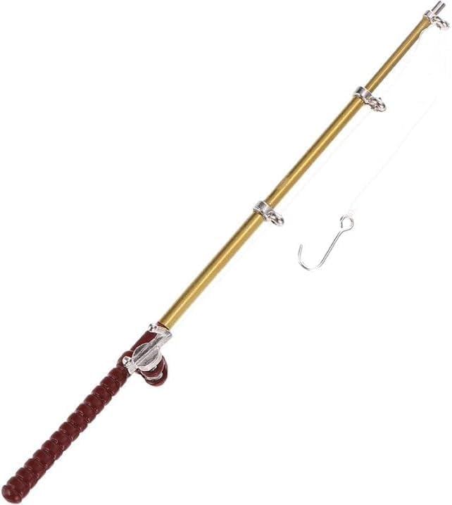 1/12 Miniature Fishing Pole Dollhouse Decoration Accessories，Miniature Fishing Pole，Dollhouse Accessoriesfor Decorations Accessories