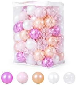 STARBOLO Ball Pit Balls for Toddlers Pack of 100 200 500 - BPA&Phthalate Free Non-Toxic Crush Proof Soft Plastic Balls for 1-5Years Old Toddlers Girl Kids Birthday Pool Playpen Tent Party