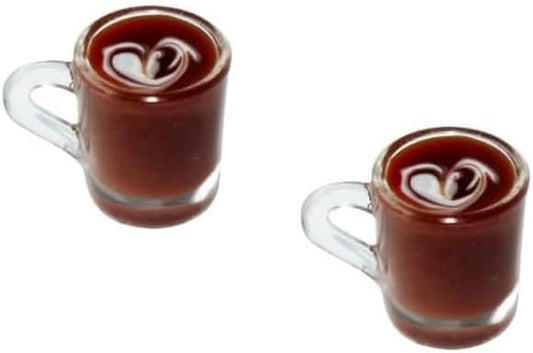 2 Pcs Miniature Coffee Cups Model Dollhouse Ornament Dollhouse Decoration Mini Decor Doll House Accessories Random Color Miniature Dollhouse Accessories（Random Style）