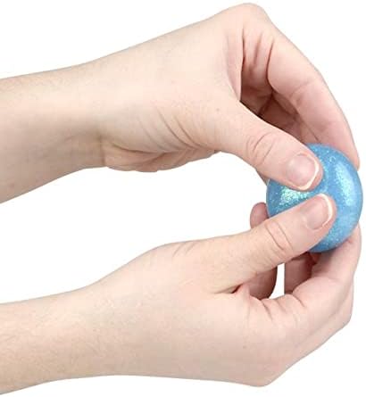 Rhode Island Novelty 1.6" Squish Sticky Glitter Orbs- 1 Card per Order