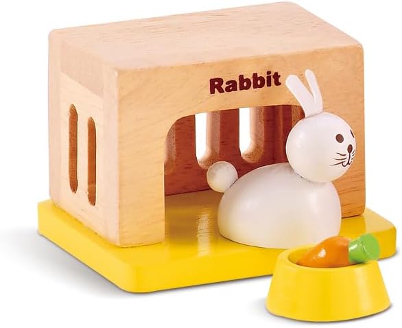 Hape Family Pets Wooden Dollhouse Animal Set