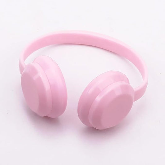 17 cm Doll Accessory - 17 cm Doll Miniature Headphones Acrylic Material, Suitable for Photography and Display | Suitable for 6.7in Dolls(Pink Earphones（NO Doll)