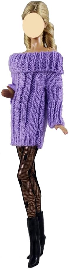 Doll Clothes, 5 Sets Outfits Spring Dresses Pants Windbreaker Hat for 11.5 inch Dolls Accessories Random Style (B)