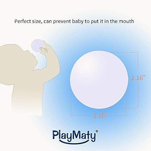PlayMaty Colorful Pit Balls 2.1-inch Plastic Ocean Ball Crush Proof Stress Balls for Kids Pool Ball Playhouse Pit Accessories
