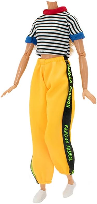 Doll Clothes, 5 Sets Outfits Winter Dresses Pants Windbreaker Hat for 11.5 inch Dolls Accessories Random Style (C) (A)