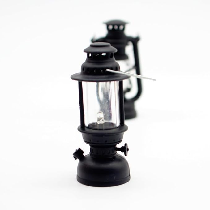 2PCS 1/12 Scale Accessories Camp Lights Set,Miniature Dollhouse Accessories with Realistic Outdoor Scene Model for Dollhouse Kitchen Furniture and Decoration