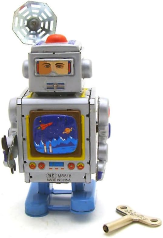 Charmgle Aerospace Robot Tin Toy Wind-up Walking Robot Adult Collection Retro Toy Gifts Party Favor Home Decoration