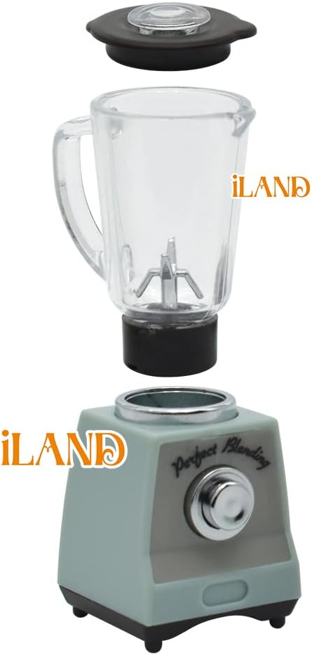iLAND Miniature Dollhouse Accessories on 1:12 Scale, Dollhouse Kitchen Accessories of Mini Blender & Kitchen Scale